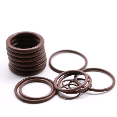 Brown FKM O Ring 70A Silicone Rubber Seal Gasket Corrosion Resistance