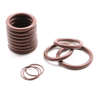 Brown FKM O Ring 70A Silicone Rubber Seal Gasket Corrosion Resistance